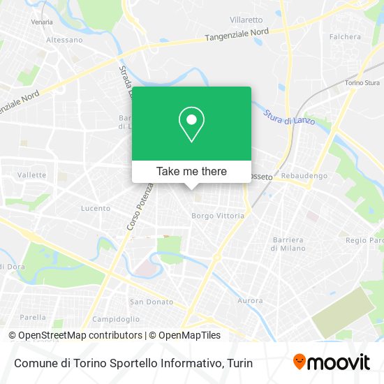Comune di Torino Sportello Informativo map
