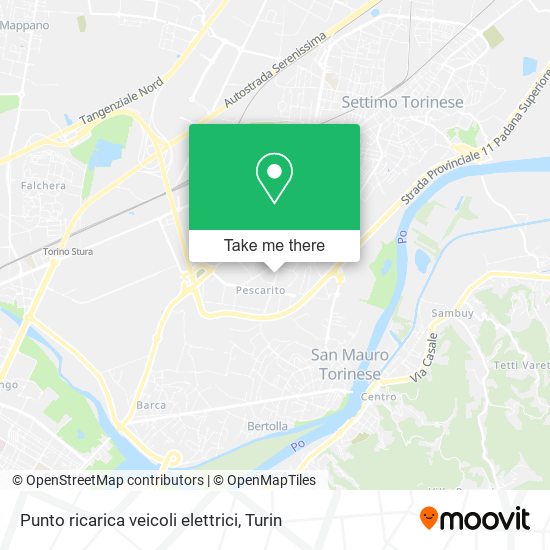 Punto ricarica veicoli elettrici map