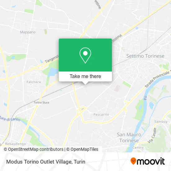 Modus Torino Outlet Village map