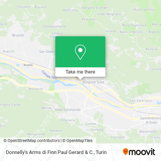 Donnelly's Arms di Finn Paul Gerard & C. map