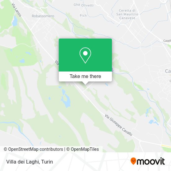 Villa dei Laghi map