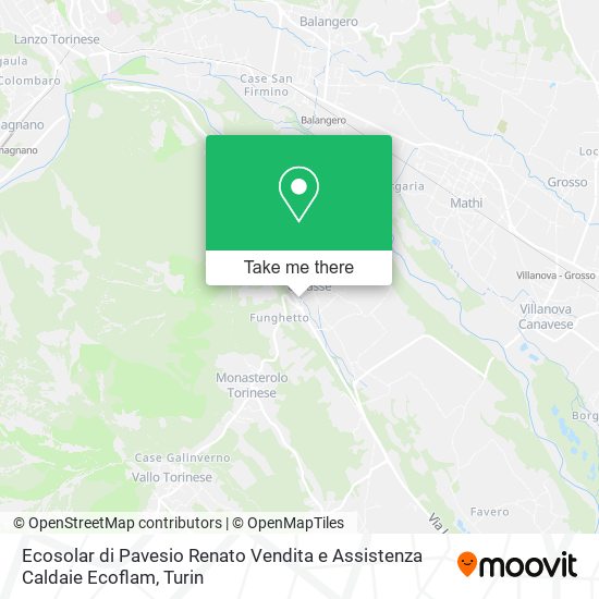 Ecosolar di Pavesio Renato Vendita e Assistenza Caldaie Ecoflam map