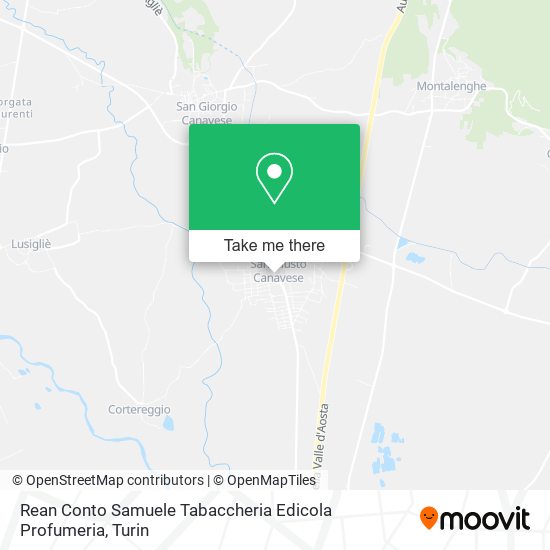 Rean Conto Samuele Tabaccheria Edicola Profumeria map