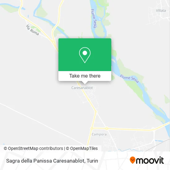 Sagra della Panissa Caresanablot map