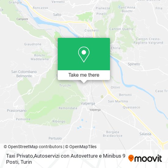 Taxi Privato,Autoservizi con Autovetture e Minibus 9 Posti map