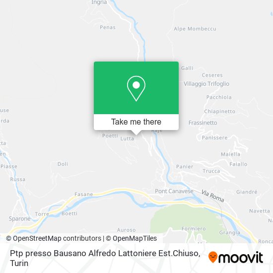 Ptp presso Bausano Alfredo Lattoniere Est.Chiuso map