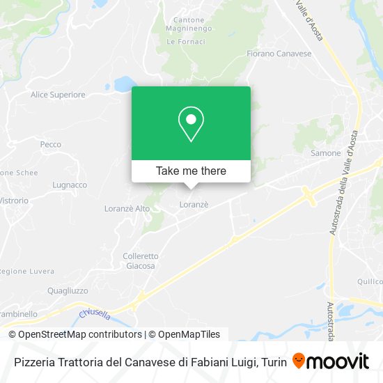 Pizzeria Trattoria del Canavese di Fabiani Luigi map