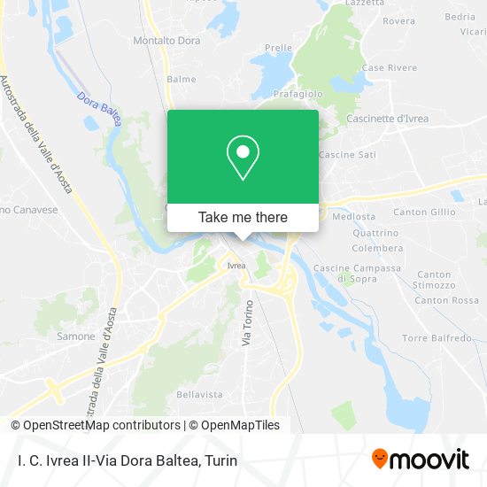 I. C. Ivrea II-Via Dora Baltea map