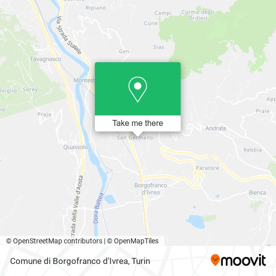 Comune di Borgofranco d'Ivrea map