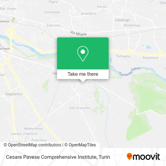 Cesare Pavese Comprehensive Institute map