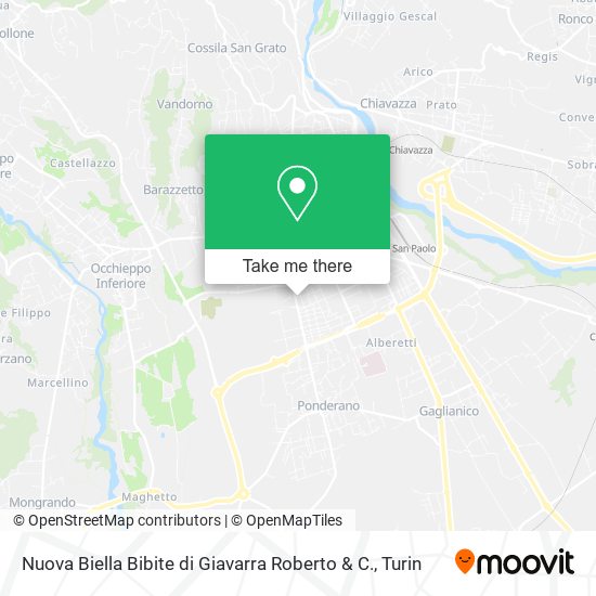 Nuova Biella Bibite di Giavarra Roberto & C. map