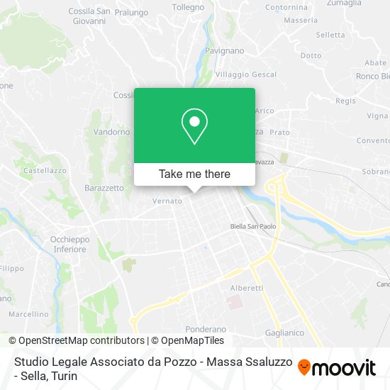 Studio Legale Associato da Pozzo - Massa Ssaluzzo - Sella map