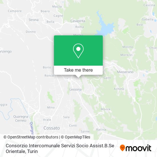 Consorzio Intercomunale Servizi Socio Assist.B.Se Orientale map
