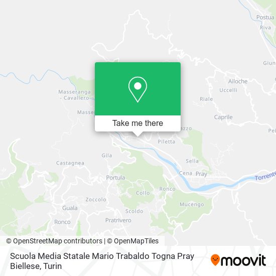 Scuola Media Statale Mario Trabaldo Togna Pray Biellese map
