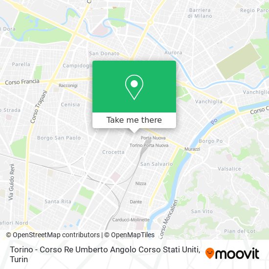 Torino - Corso Re Umberto Angolo Corso Stati Uniti map