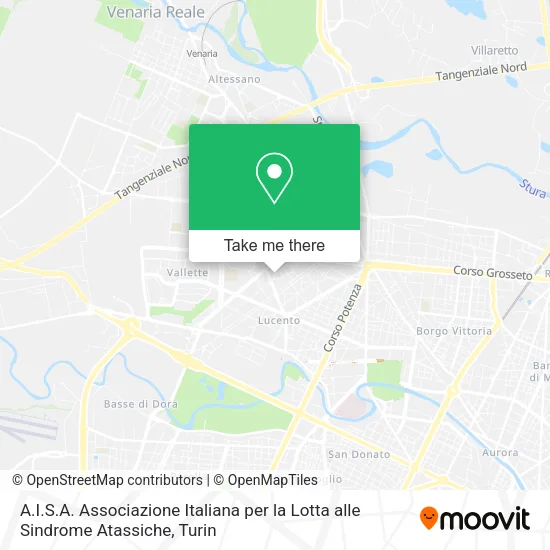 A.I.S.A. Associazione Italiana per la Lotta alle Sindrome Atassiche map
