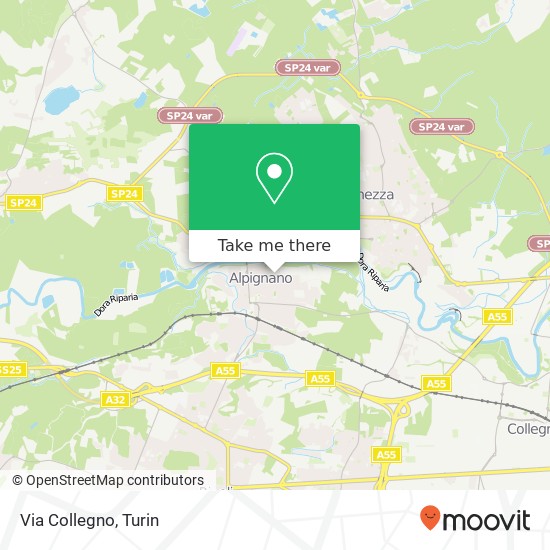 Via Collegno map