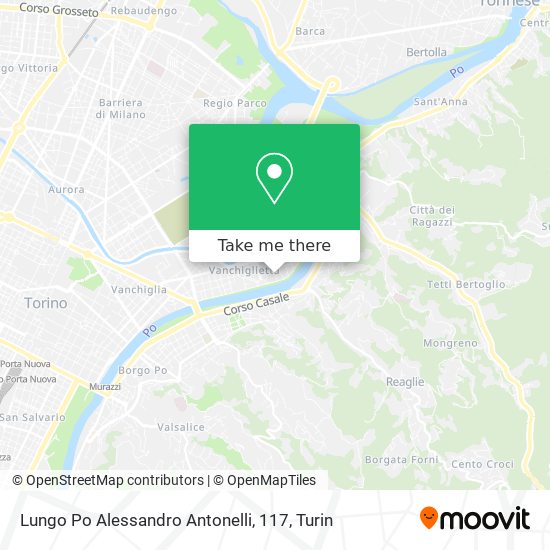 Lungo Po Alessandro Antonelli, 117 map