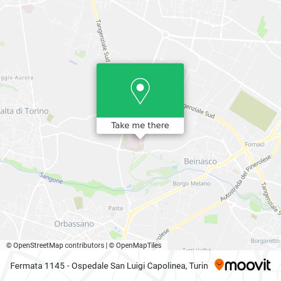 Fermata 1145 - Ospedale San Luigi Capolinea map