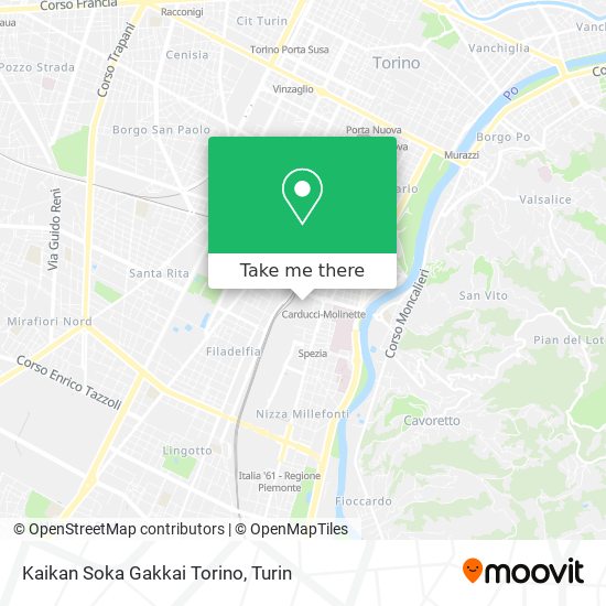 Kaikan Soka Gakkai Torino map