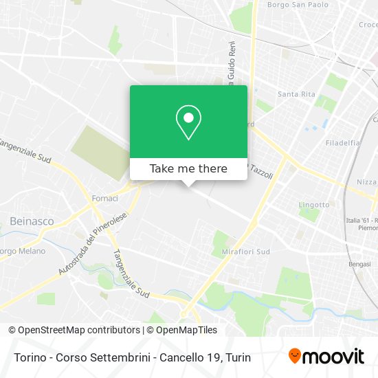 Torino - Corso Settembrini - Cancello 19 map