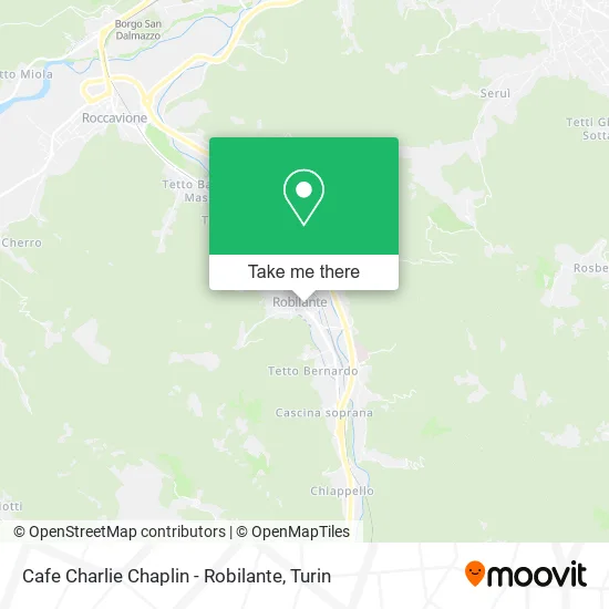 Cafe Charlie Chaplin - Robilante map