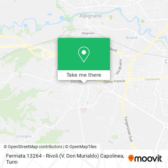 Fermata 13264 - Rivoli (V. Don Murialdo) Capolinea map