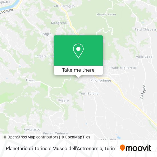 Planetario di Torino e Museo dell'Astronomia map