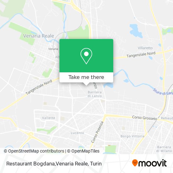 Restaurant Bogdana,Venaria Reale map