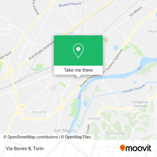 Via Boves 8 map