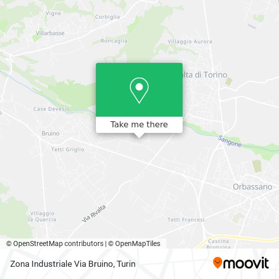 Zona Industriale Via Bruino map