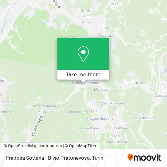 Frabosa Sottana - Bivio Pratonevoso map