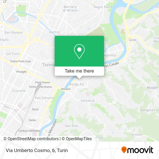 Via Umberto Cosmo, 6 map