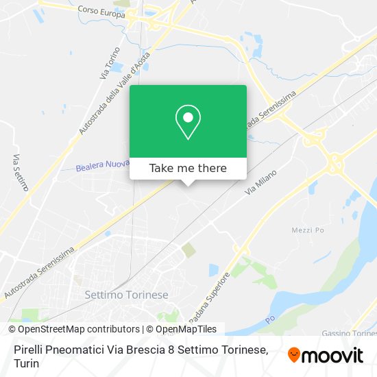 Pirelli Pneomatici Via Brescia 8 Settimo Torinese map