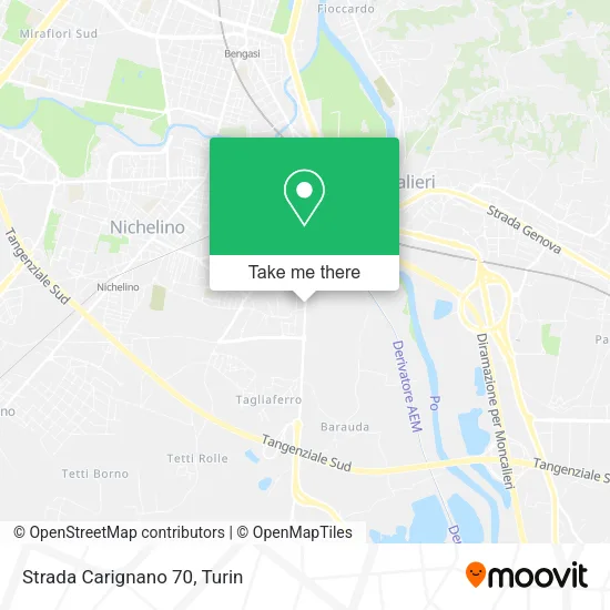 Carignano Road 70 map