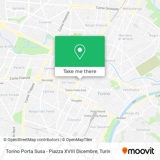 Torino Porta Susa - Piazza XVIII Dicembre map