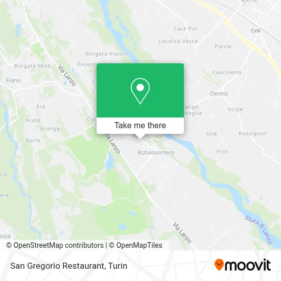 San Gregorio Restaurant map