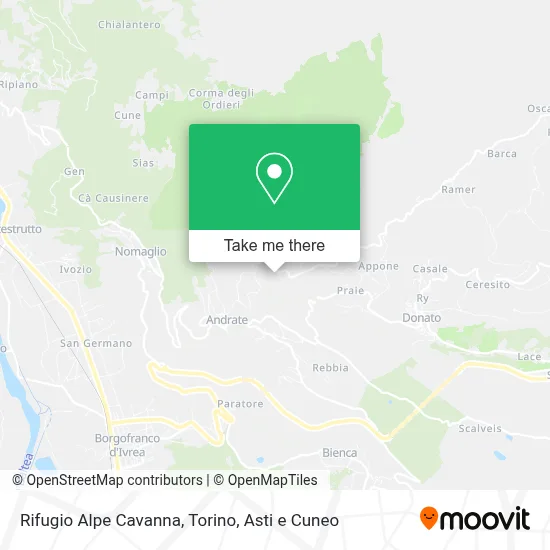 Rifugio Alpe Cavanna map