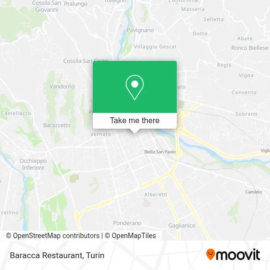 Baracca Restaurant map
