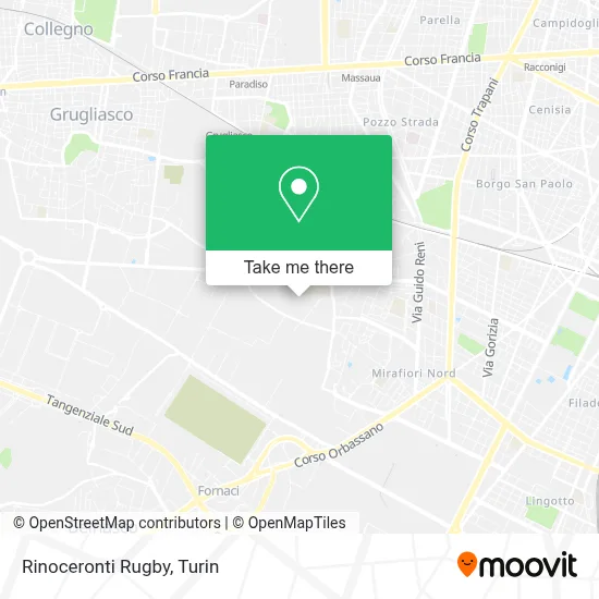 Rinoceronti Rugby map