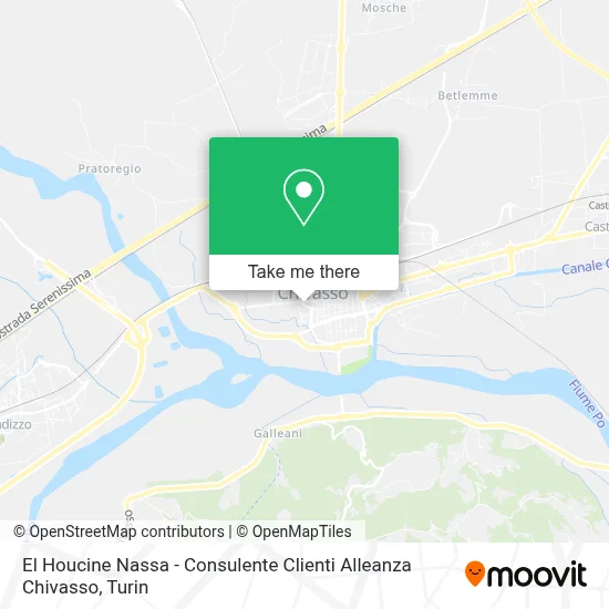 El Houcine Nassa - Consulente Clienti Alleanza Chivasso map