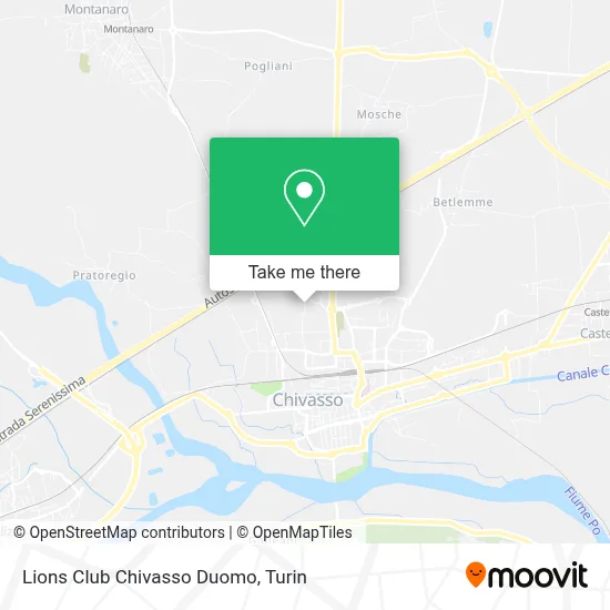 Lions Club Chivasso Duomo map
