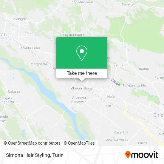 Simona Hair Styling map