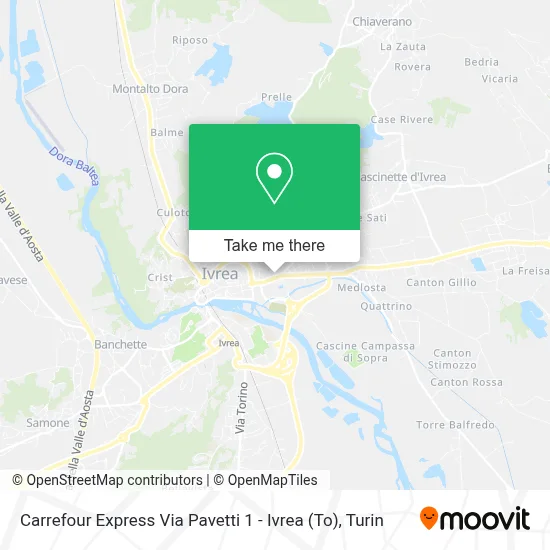 Carrefour Express Via Pavetti 1 - Ivrea (To) map