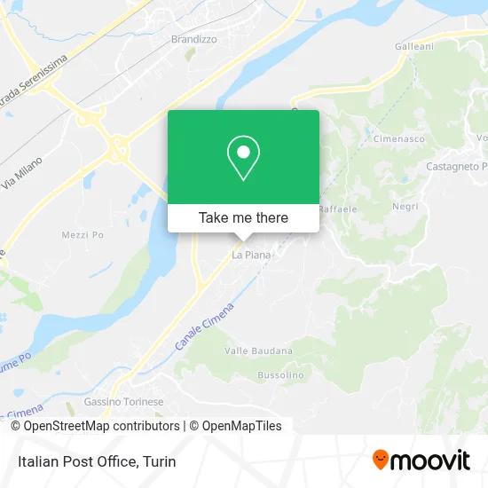 Italian Post Office map