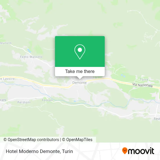 Hotel Moderno Demonte map