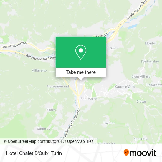 Hotel Chalet D'Oulx map