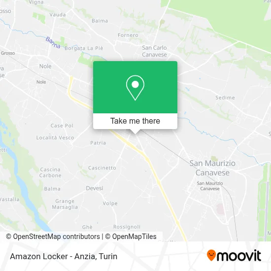 Amazon Locker - Anzia map