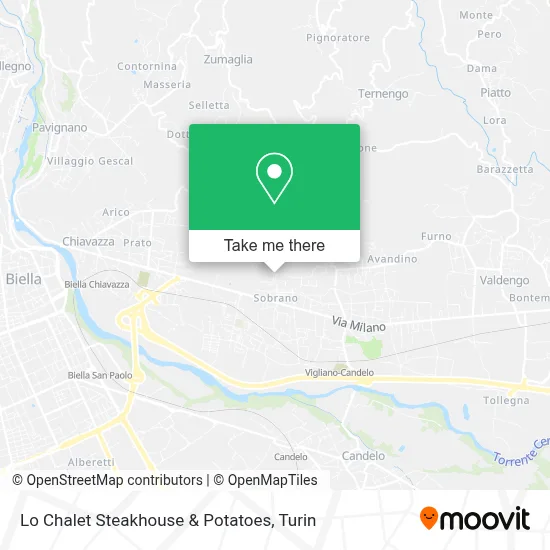 Lo Chalet Steakhouse & Potatoes map