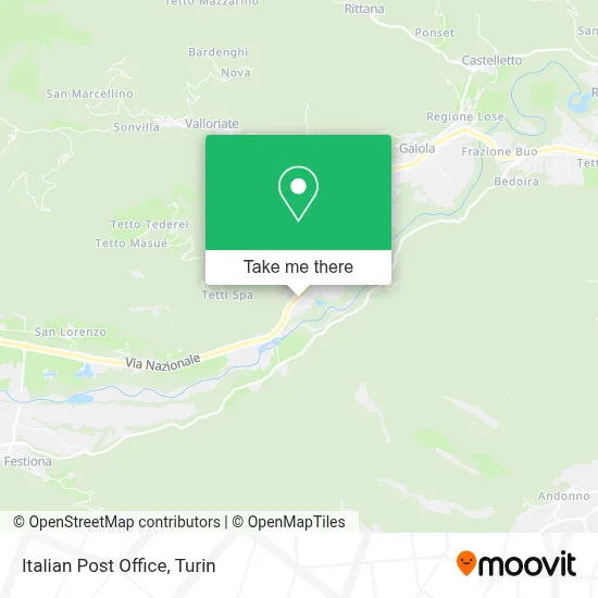 Italian Post Office map